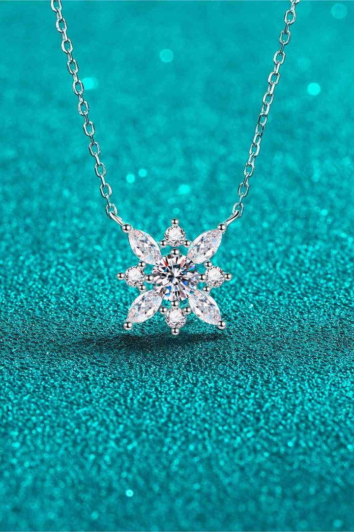 Moissanite Rhodium-Plated Necklace for Elegant Style
