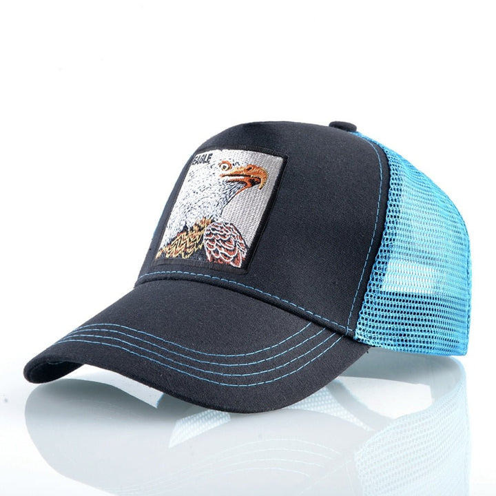 Eagle Embroidered Mesh Snapback Trucker Hat for Adventures