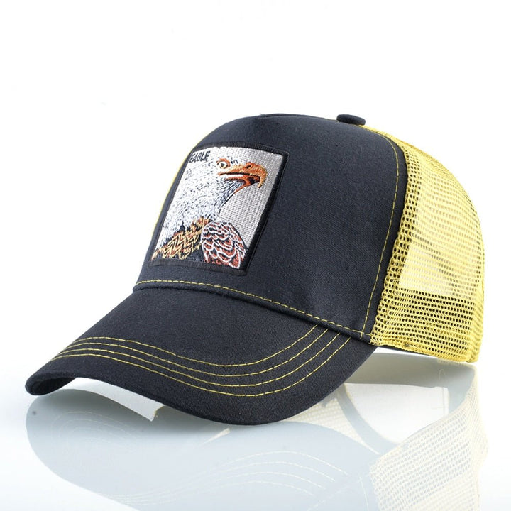Eagle Embroidered Mesh Snapback Trucker Hat for Adventures