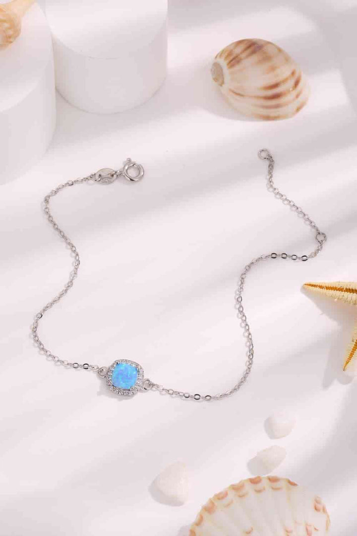Elegant Opal Platinum-Plated Bracelet for Stylish Charm