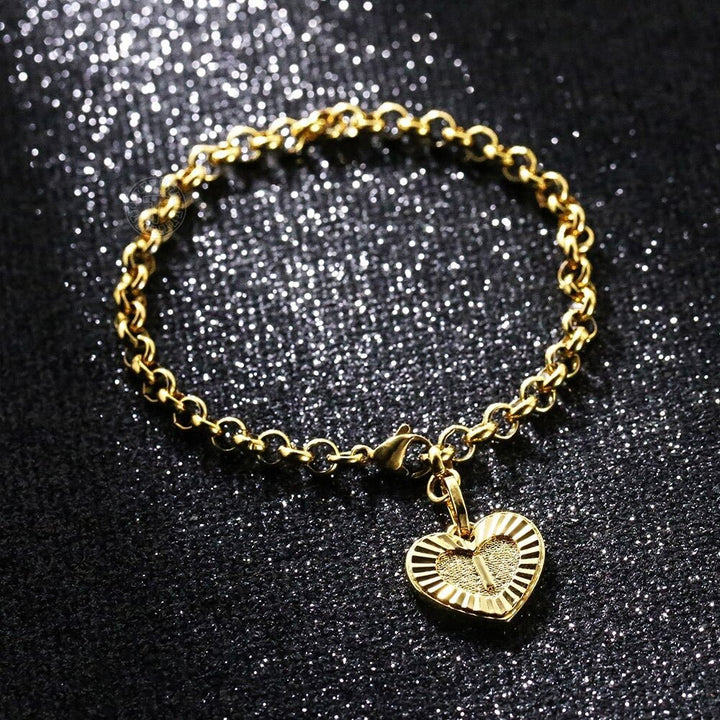 Stainless Steel A-Z Initial Bracelet