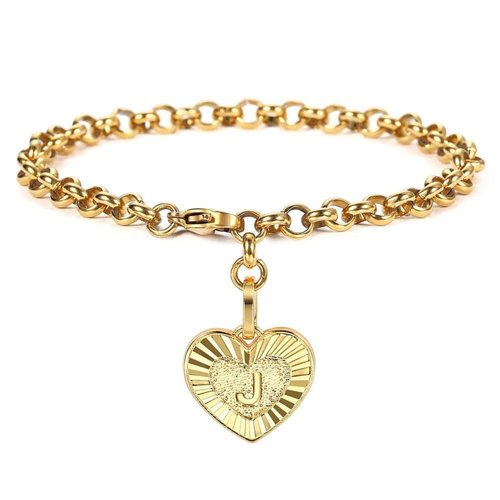 Stainless Steel A-Z Initial Bracelet