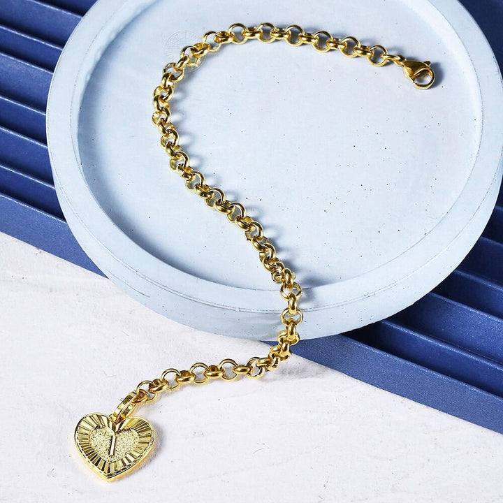 Stainless Steel A-Z Initial Bracelet