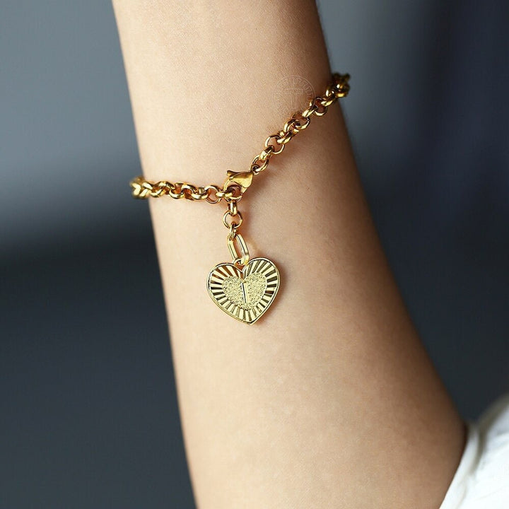 Stainless Steel A-Z Initial Bracelet