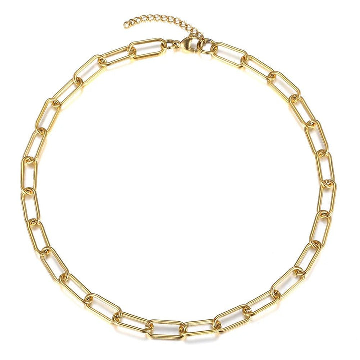 Stainless Steel Initial Coin Chain Necklace 2pcs/Set