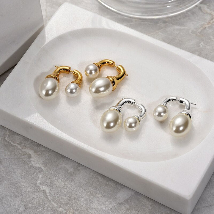 Vintage Pearl Earrings Trend Elegant Temperament Drop Earrings