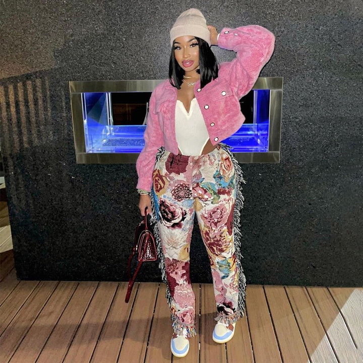 Chic Women’s Patchwork Utility Pants for Modern Style