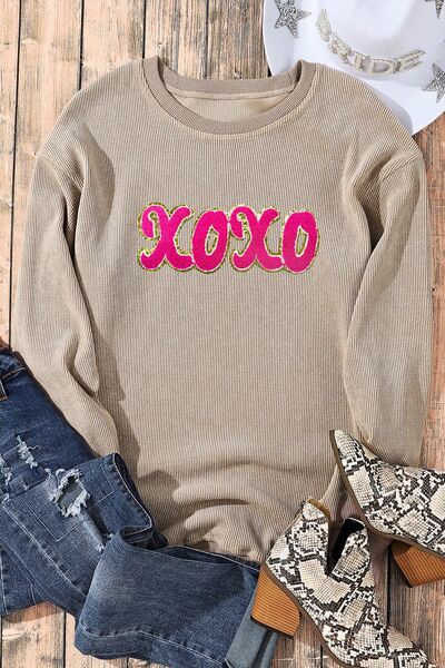 Dazzling Sequined Oversized Sweatshirt by XOXO for Style