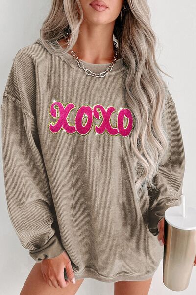 Dazzling Sequined Oversized Sweatshirt by XOXO for Style