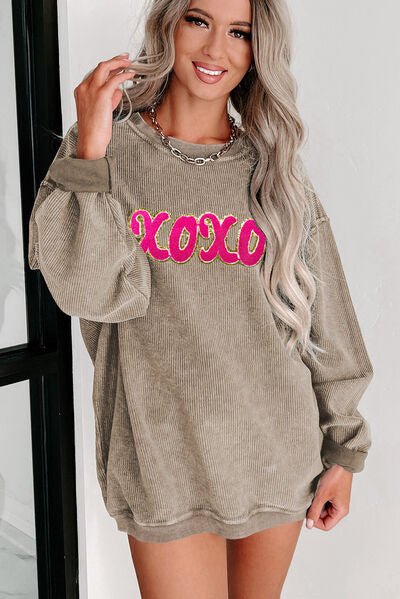 Dazzling Sequined Oversized Sweatshirt by XOXO for Style