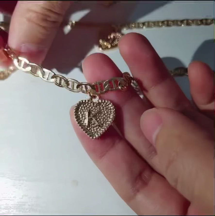 Initial Anklets Gold Plated