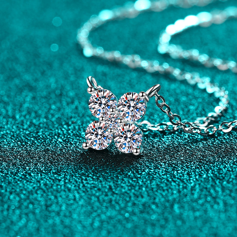 1.26 Carat Moissanite 925 Sterling Silver Pendant Necklace