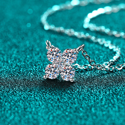1.26 Carat Moissanite 925 Sterling Silver Pendant Necklace