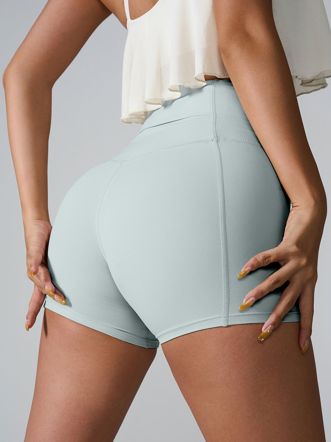 Chic High Waist Performance Shorts for Active Women