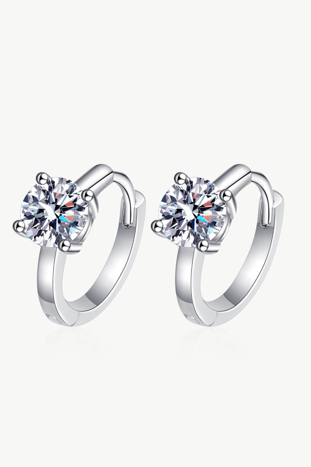 Moissanite Huggie Earrings