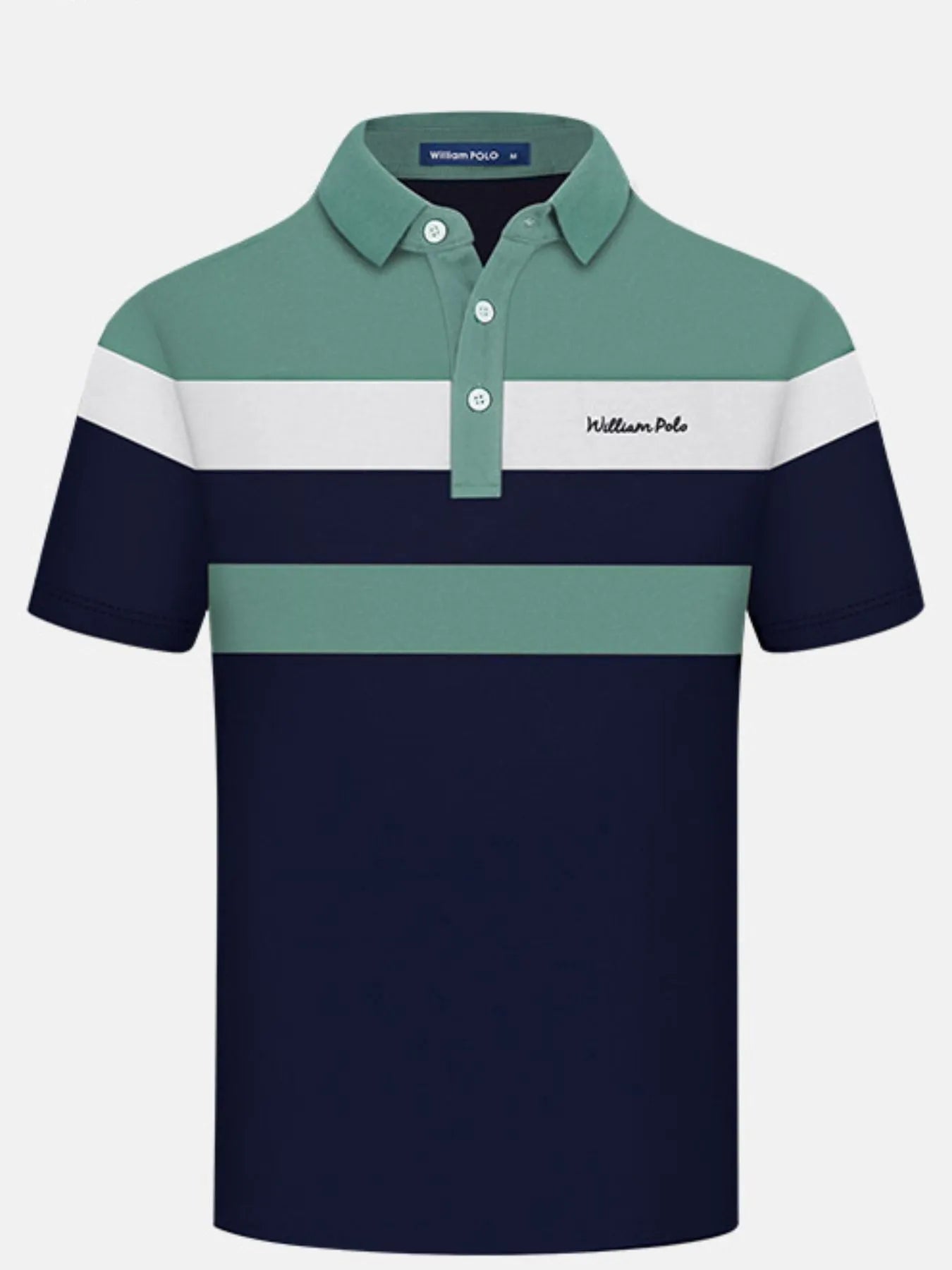 Men's Plus Size Color Block Striped Short Sleeve Polo