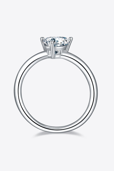 1 Carat Moissanite 925 Sterling Silver Solitaire Ring Design