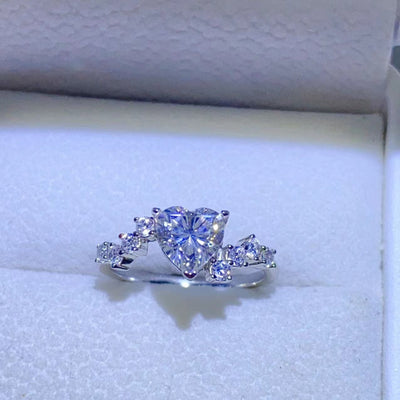 1 Carat Moissanite 925 Sterling Silver Ring for Women