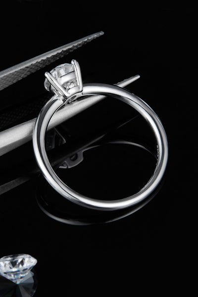 1 Carat Moissanite 925 Sterling Silver Solitaire Ring Design