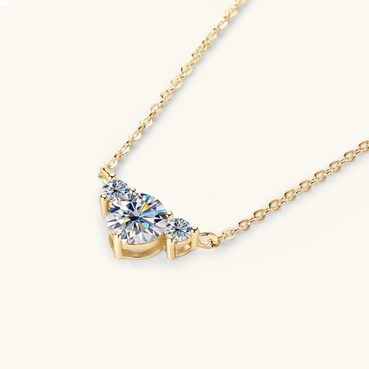 1.2 Carat Moissanite 925 Sterling Silver Necklace for Women