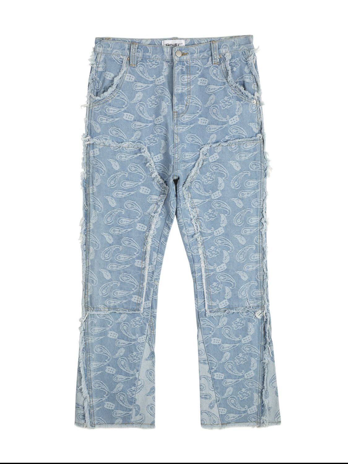 Men's Contrast Washed Bootcut Jeans for Casual Style