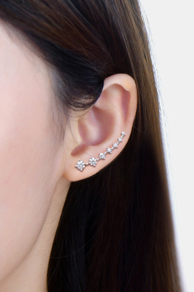 1.9 Carat Moissanite 925 Sterling Silver Earrings Set