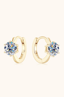 2 Carat Moissanite 925 Sterling Silver Huggie Earrings Set
