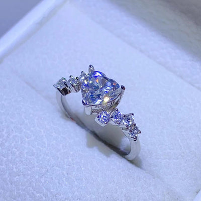 1 Carat Moissanite 925 Sterling Silver Ring for Women