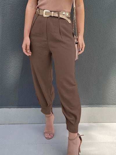 Stylish High-Waisted Crop Trousers for Chic Comfort