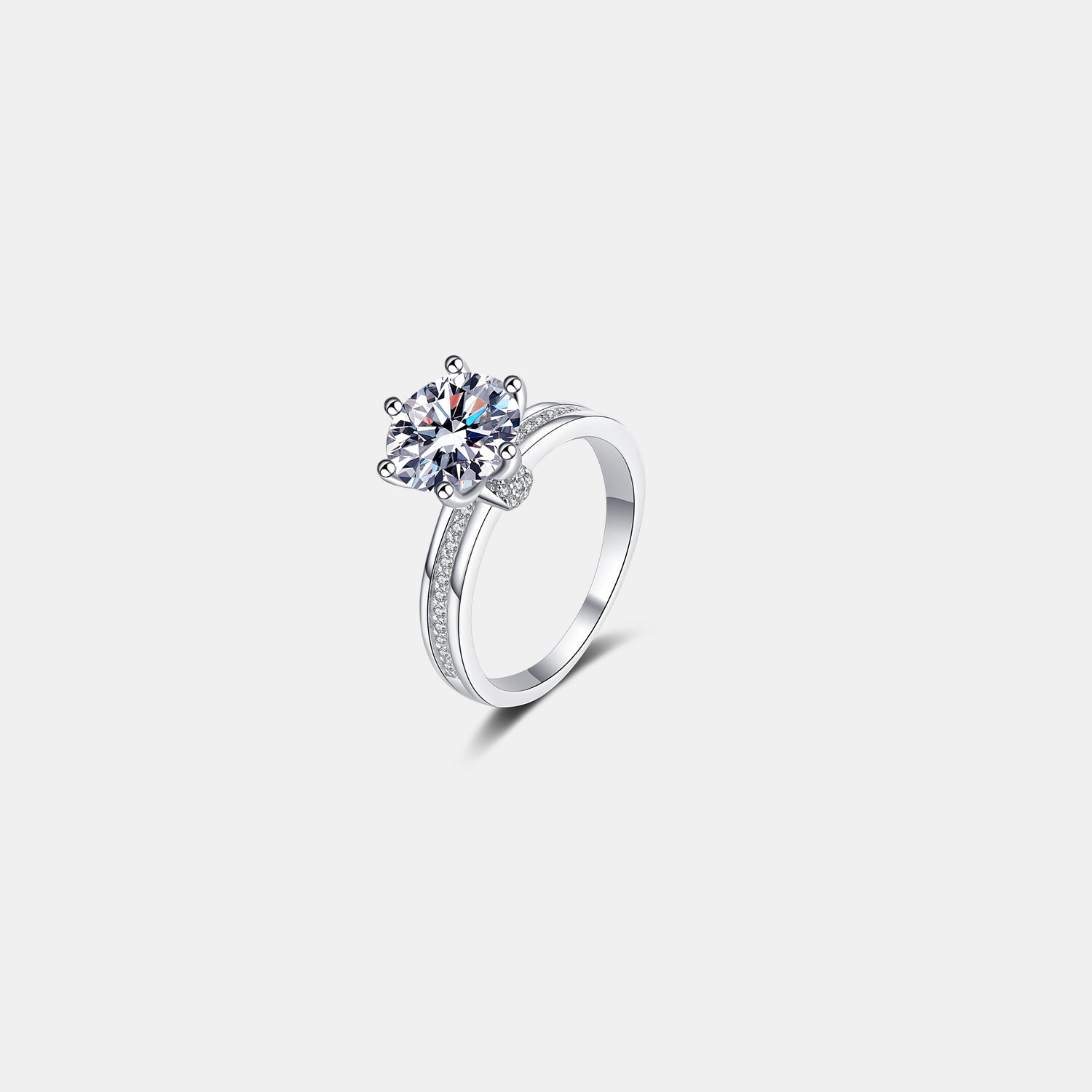 3 Carat Moissanite 925 Sterling Silver Ring for Elegance