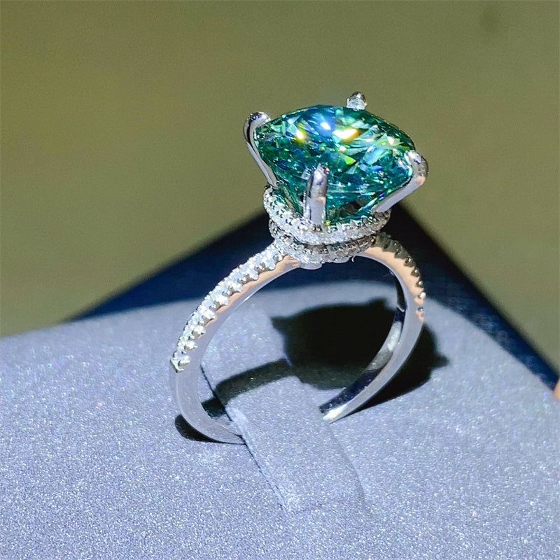 5 Carat Moissanite Zircon 925 Sterling Silver Ring Beauty