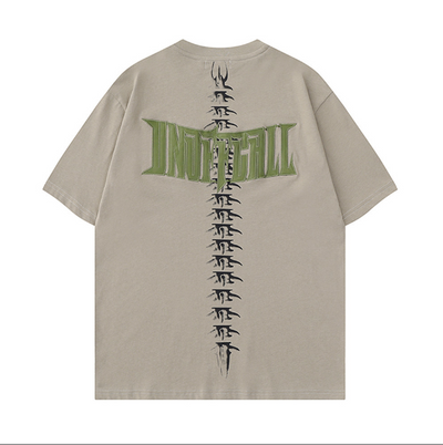 Embroidered Skeleton Graphic Tee for Men Trendy Style