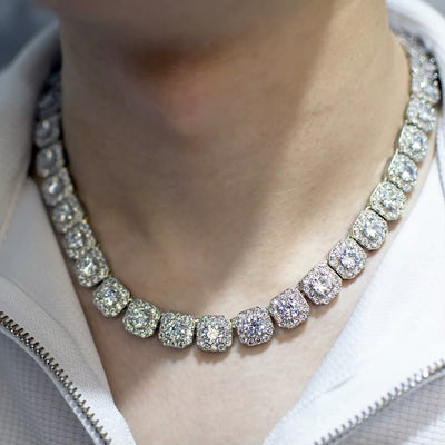 Icy Tennis Chain Necklace Timeless Elegance Luxury Jewelry Statement Piece For Modern Style