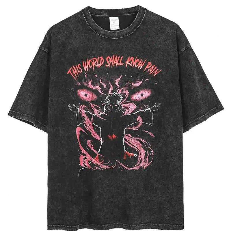Naruto Vintage Washed Cotton Tee Harajuku Ninja Apparel