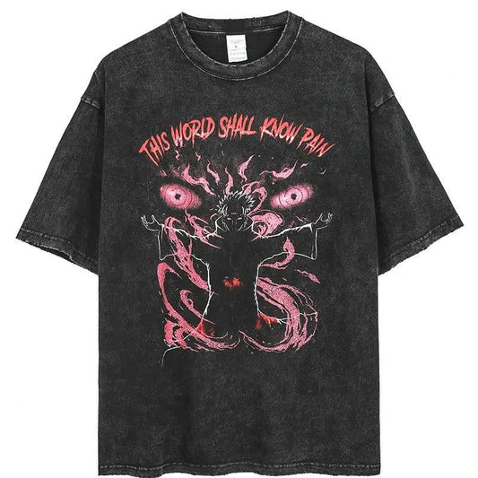 Naruto Vintage Washed Cotton Tee Harajuku Ninja Apparel