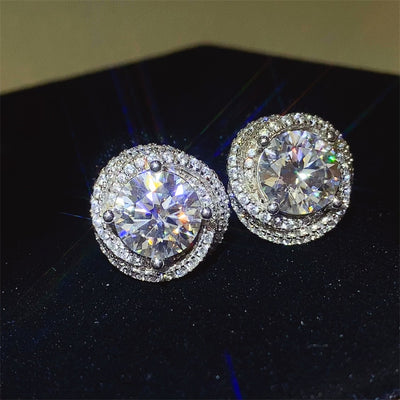 6 Carat Moissanite 925 Sterling Silver Earrings for Elegance
