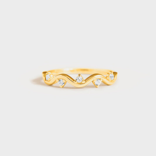 925 Sterling Silver Inlaid Zircon Ring for Elegant Style