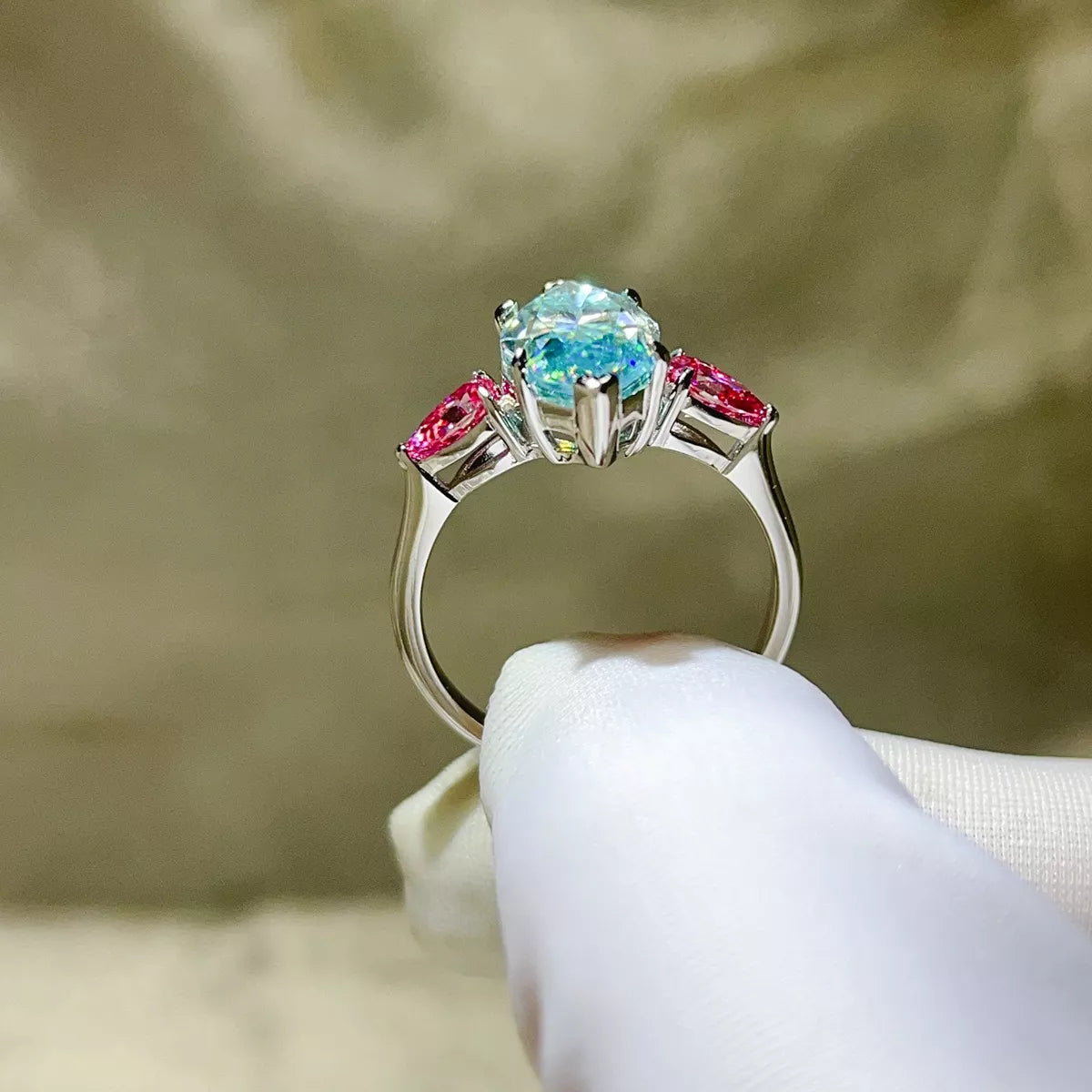 6 Carat 925 Sterling Silver Moissanite Ring
