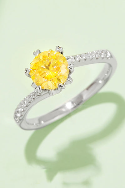 1 Carat Moissanite 925 Sterling Silver Ring for Elegance