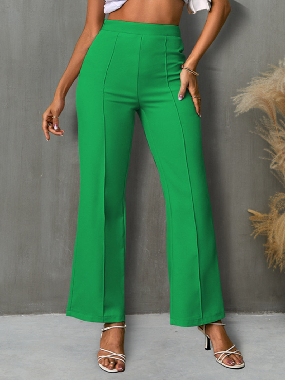 Sophisticated High Waist Straight Leg Pants