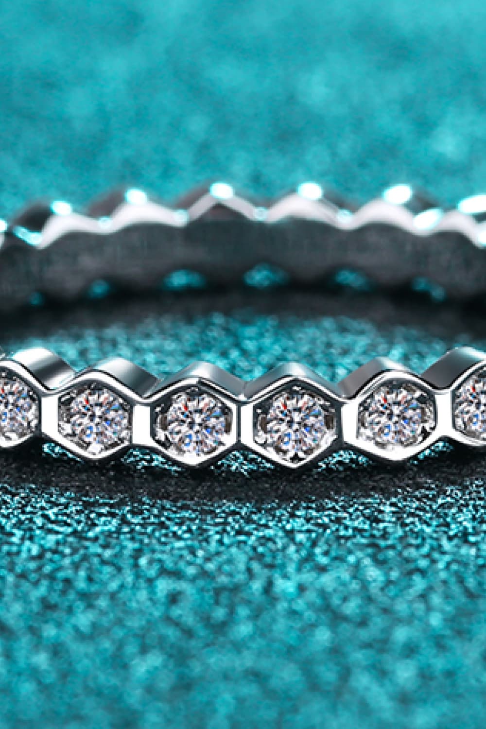 Moissanite 925 Sterling Silver Eternity Ring for Elegance