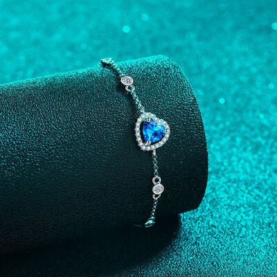 Moissanite Bracelet, Adjustable 8.7in