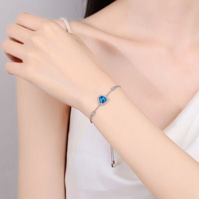 Moissanite Bracelet, Adjustable 8.7in