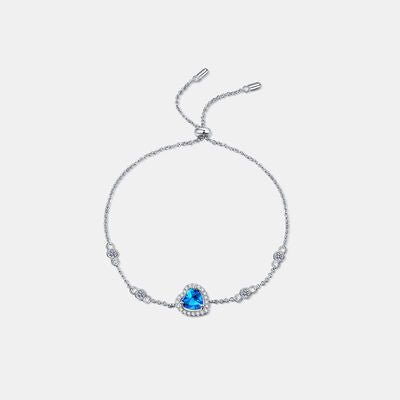 Moissanite Bracelet, Adjustable 8.7in