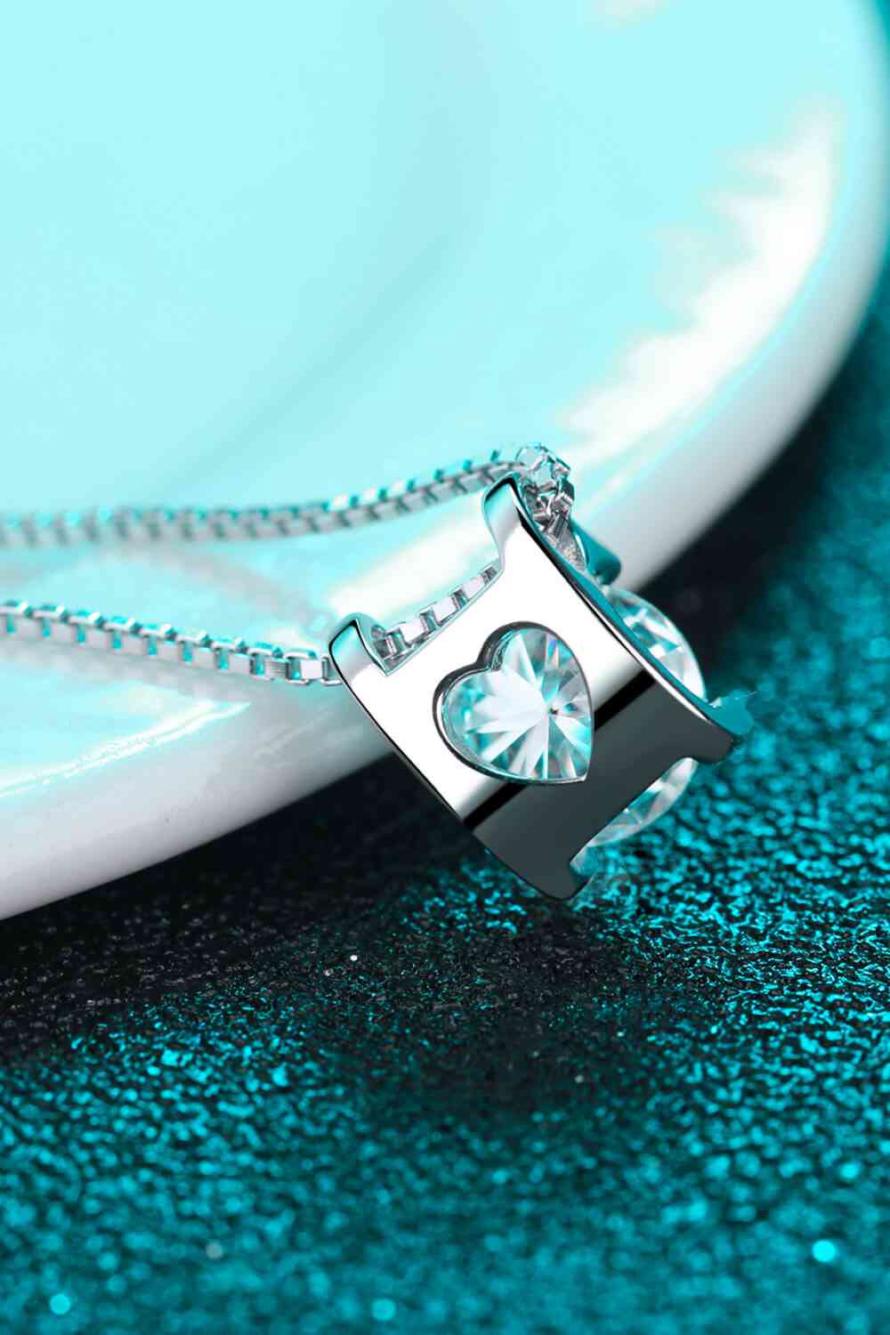 1 Carat Moissanite 925 Sterling Silver Chain Necklace Elegance