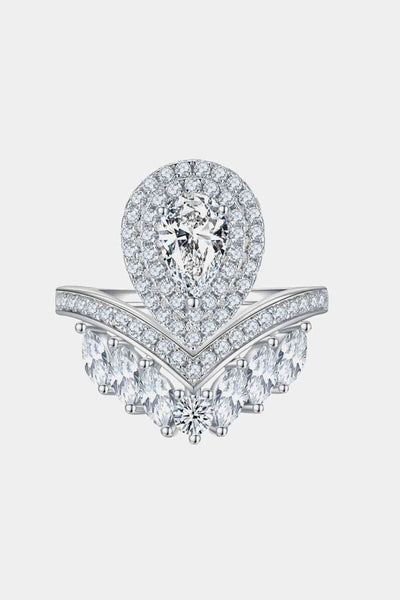 1 Carat Moissanite 925 Sterling Silver Crown Ring Elegant