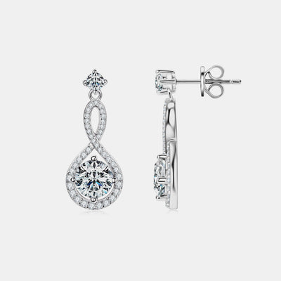 1 Carat Moissanite 925 Sterling Silver Earrings for Elegance