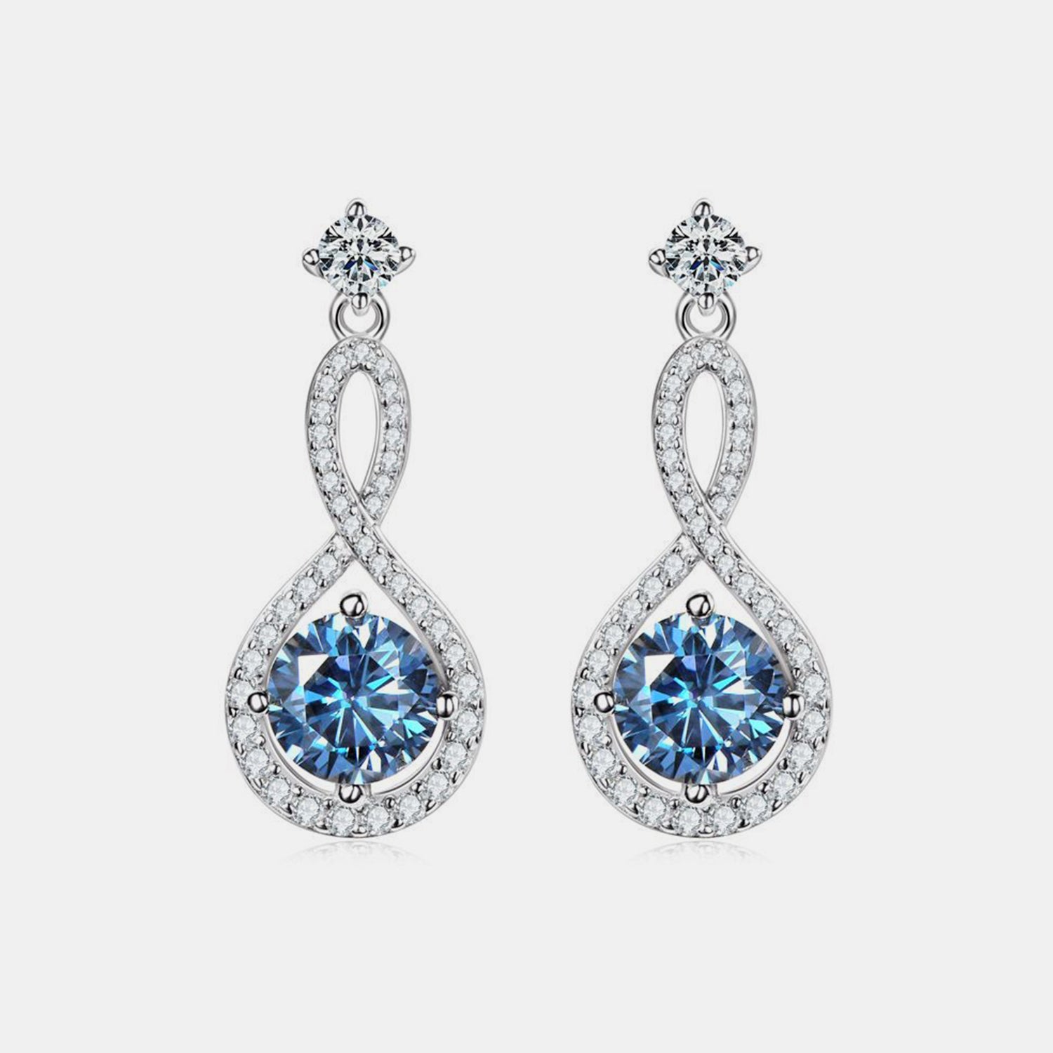 1 Carat Moissanite 925 Sterling Silver Earrings for Elegance