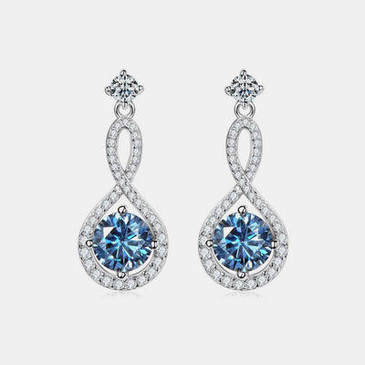 1 Carat Moissanite 925 Sterling Silver Earrings for Elegance