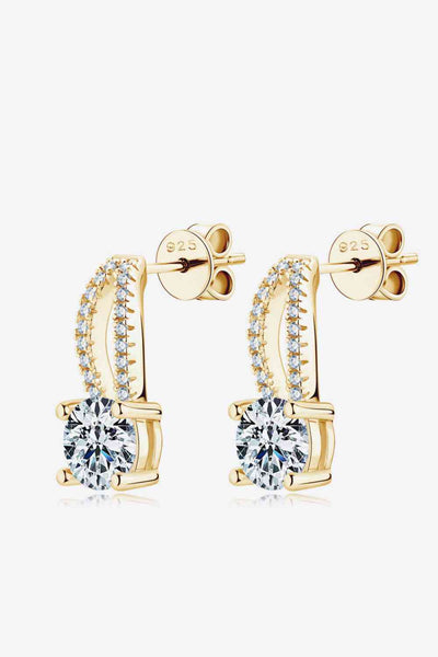 1 Carat Moissanite 925 Sterling Silver Earrings for Women